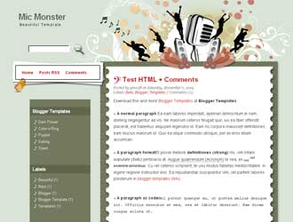 Mic Monster Blogger Template