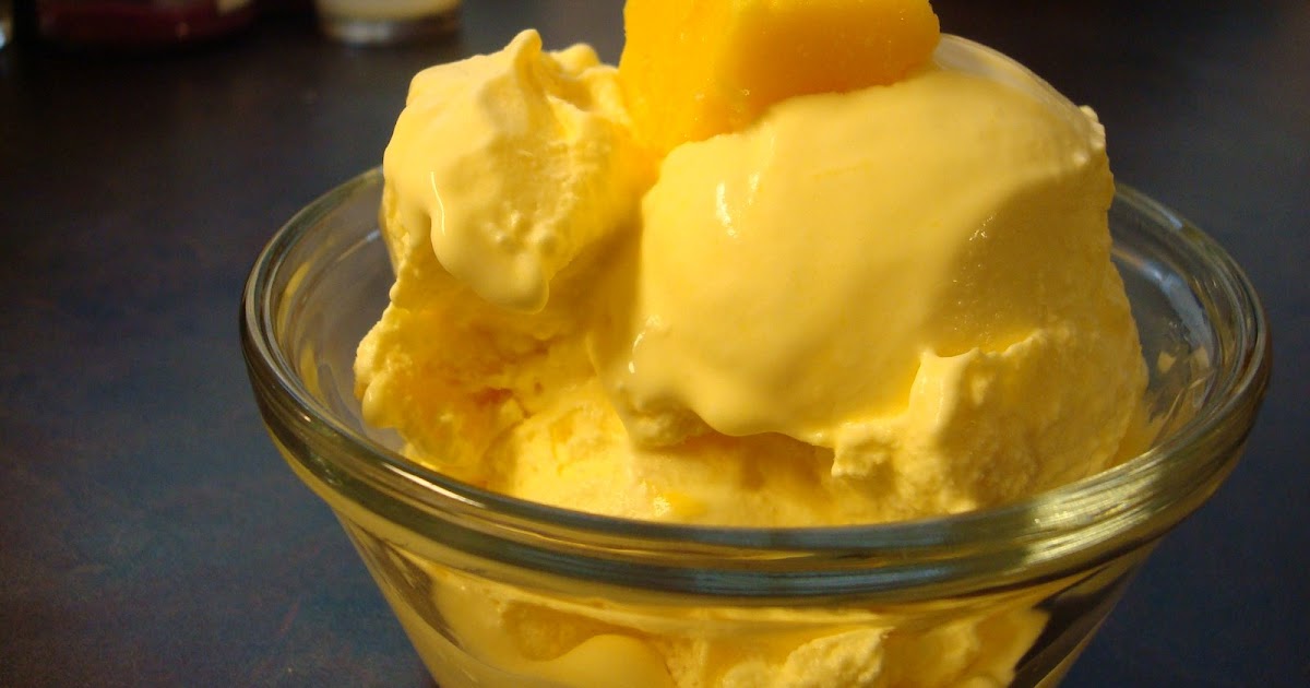 Naina's recipes Mango and Vanilla Ice cream