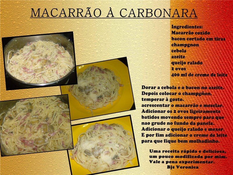 Macarrao A Carbonara