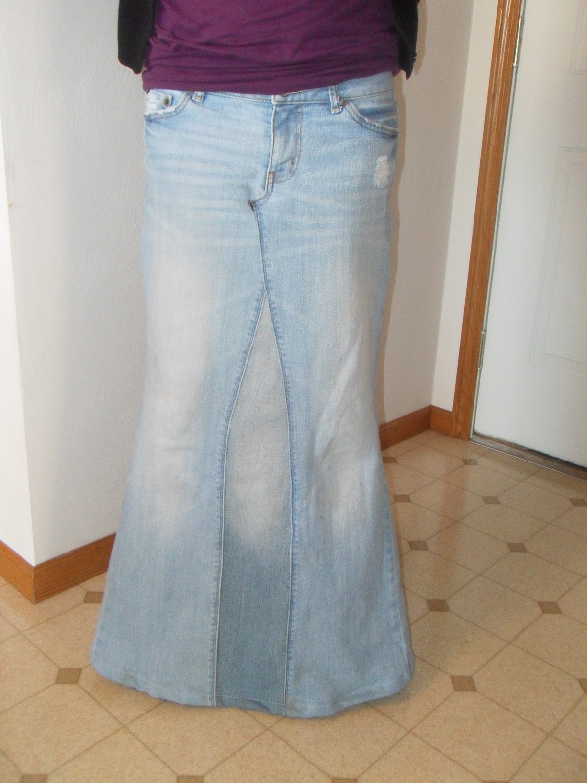 Simple Joy Crafting: American Eagle Long Jean Skirt