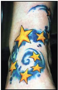 sun and stars tattoos design