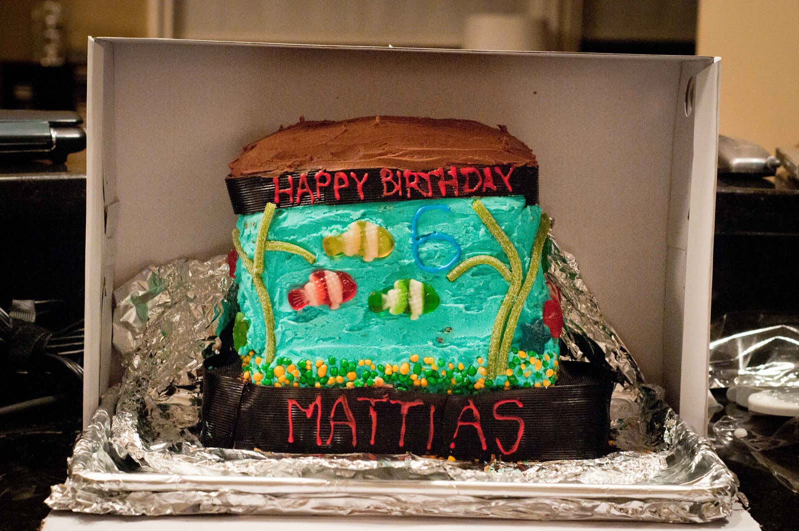 Homemakin' Girl [make Aquarium Birthday Cake ]