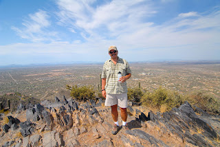 Rehydrating on the summit of Black Mountain Rehydrating on the summit of Black Mountain