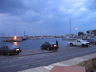 The Odyssey: Judas burning with Quetzal in the harbor at Kirikos on Ikaría The Odyssey: Judas burning with Quetzal in the harbor at Kirikos on Ikaría