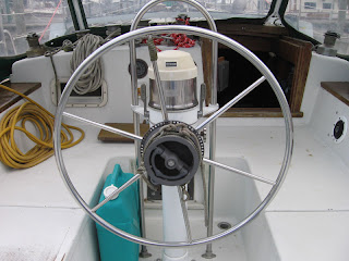 The cockpit of Little Walk, a 1980 Valiant 40 The cockpit of Little Walk, a 1980 Valiant 40