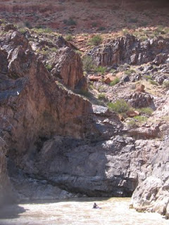 Charlie MacArthur at the entrance to the 'Room of Doom' after negotiating 'Skull' rapids Charlie MacArthur at the entrance to the 'Room of Doom' after negotiating 'Skull' rapids