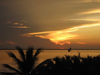 Sunset from our deck in Isla Mujeres Sunset from our deck in Isla Mujeres