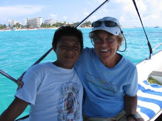 Nan and Manolo enjoying the boat trip Nan and Manolo enjoying the boat trip
