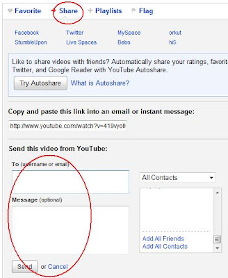 How to share Youtube video via email