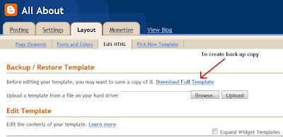 Create a copy of your blog template Create copy of blog template
