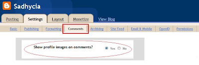 how to display profile image beside comments
