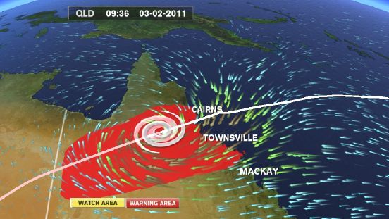 Pictures Of Queensland Cyclone. This is cyclone Yasi bearing