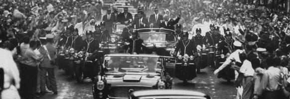 agents, including Blaine, on car, Italy, 7/2/63