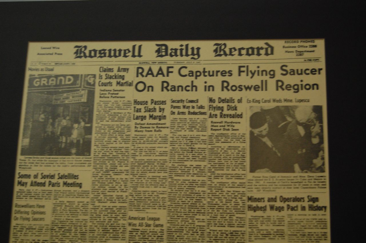 Roswell Incident Newspaper