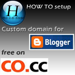 Register and setup domain Free co.cc for Blogger