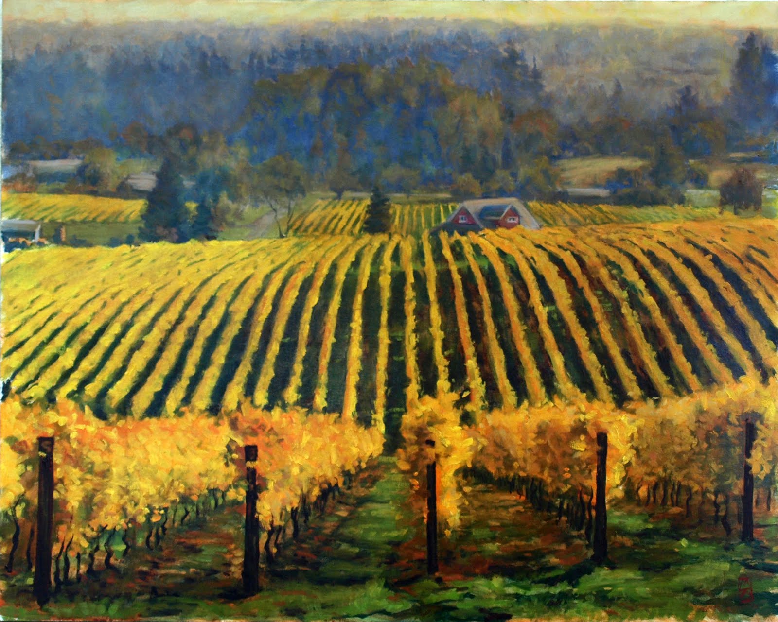 The Art Blog Of Michael Orwick the beginning of the Oregon Vineyards