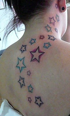 star tattoos on lower back 