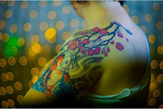 koi tattoo and Cherry Blossoms Tattoo