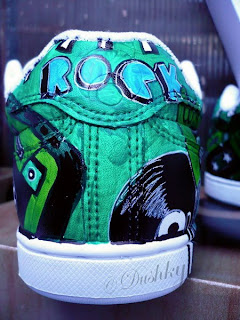 custom green monster shoes by dushky
