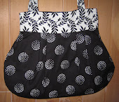 Black & White Gathered Bag