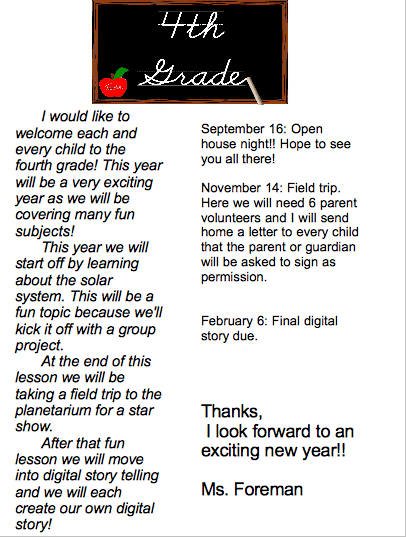 welcome to fourth grade