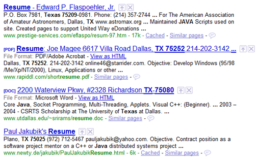 Java intitle resume