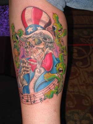 So, by this point in my "tattoo career", I've pretty much done everything. Found tattoo at Rate My Ink. Uncle Sam and Dancing Terrapins done by Dee Dee So, by this point in my "tattoo career", I've pretty much done everything. Found tattoo at Rate My Ink. Uncle Sam and Dancing Terrapins done by Dee Dee