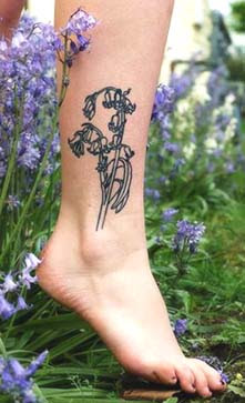 flower foot tattoo images