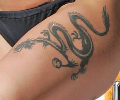 dragon tattoo thigh. dragon tattoo thigh.