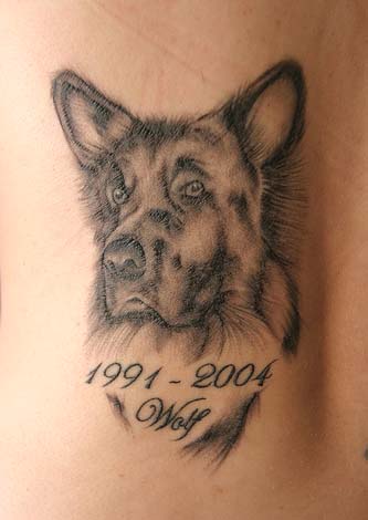 dog tattoo images Anyway if you're crazy about pets nothing can beat his