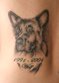 tattoos of dogs. tattoo of dog portrait