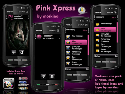 Pink express 5800 theme by Morkino