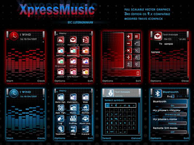 XpressMusic Red and Blue Theme By Lutongmakaw