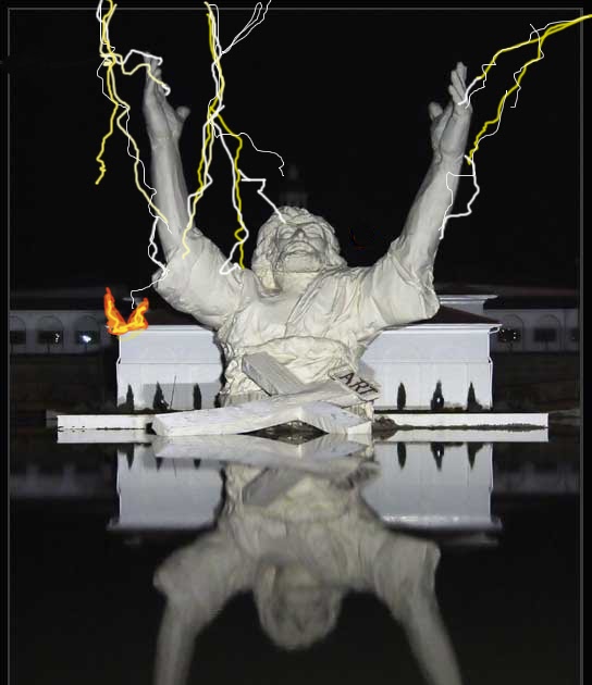 The Artblahg Best of... Ohio's "Touchdown Jesus" Destroyed by Lightning