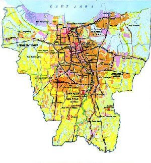 Peta Jakarta, Surabaya, Bandung, dan Yogyakarta
