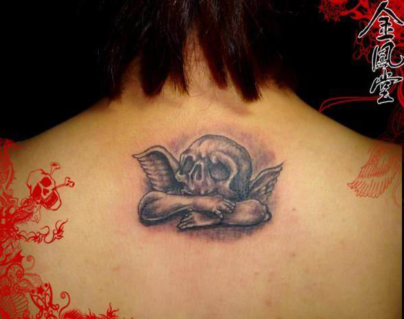 Back Tattoo Ideas. Back othe neck tattoo for