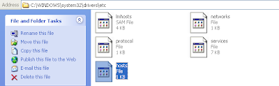 hosts file xp