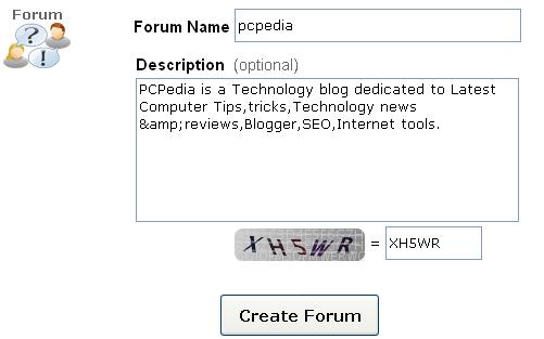 forum name and description