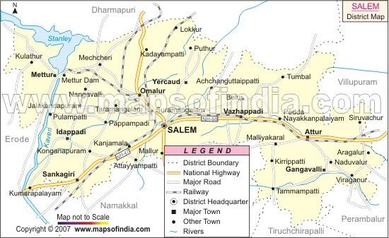 Map Of Salem District சேலம் குரல்: Salem District Map