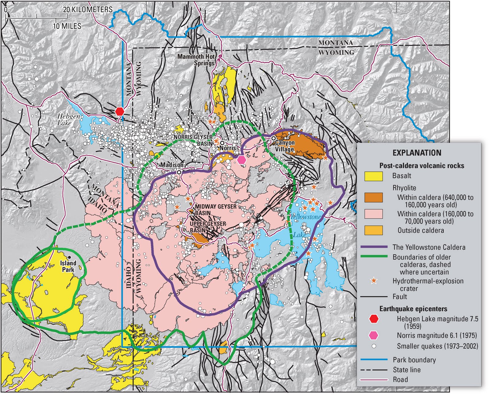 the size of rhode island the yellowstone caldera is the size of yellowstone size