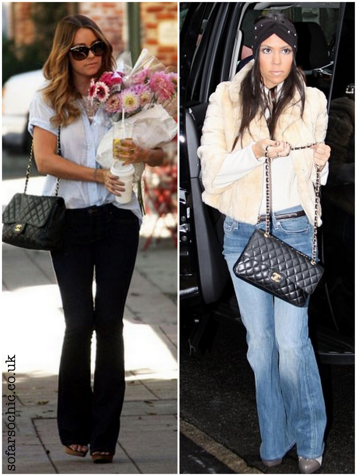 kourtney kardashian flared jeans