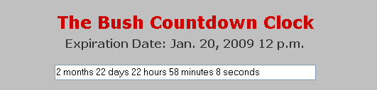 [BushCountdownClock]