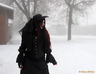goth girl winter model