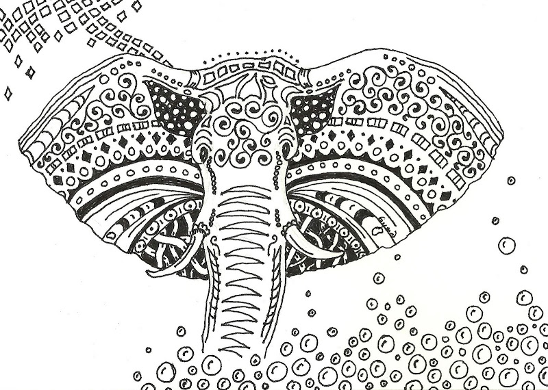 Elephant Mandala Coloring Pages