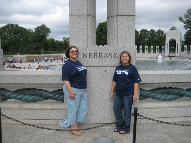 In front of the "Nebraska" WWII monument