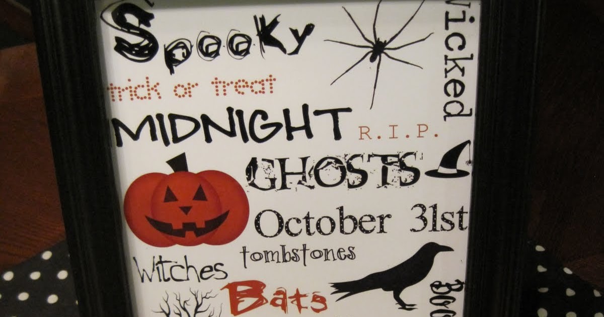 Bunch of Craft Halloween Subway Art