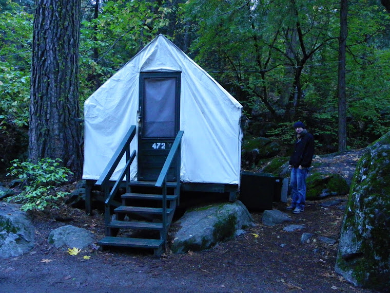 Notre tente, au camp de Yosemite - Californie
