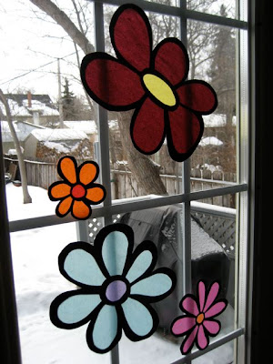 Handmade Stained Glass Effect Flower Tutorial by Ninth Street East