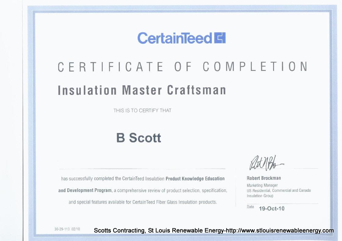 StLouis Renewable Energy Scotts Contracting, Updated Training