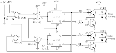 IC 4027 Stepper Motor Circuit